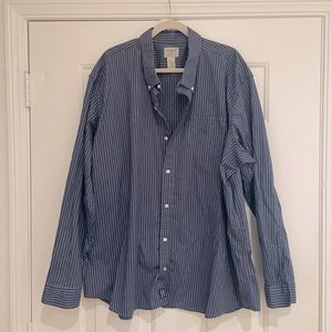 LL Bean Mens Button Up Striped Shirt Traditional Fit 3XL XXXL L.L. Bean